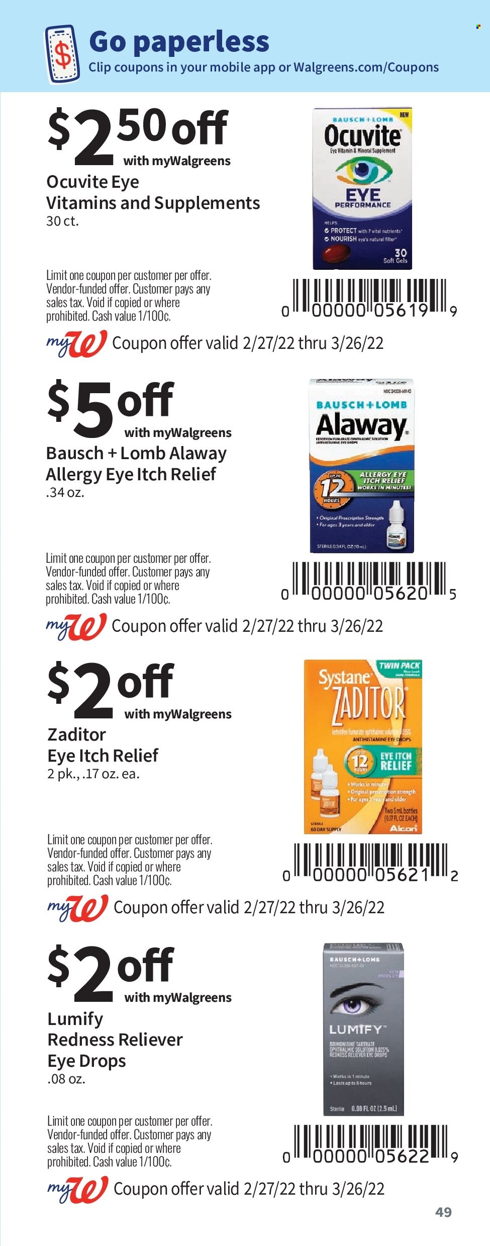 Walgreens ad - 02/27/2022 - 03/26/2022. Page 49