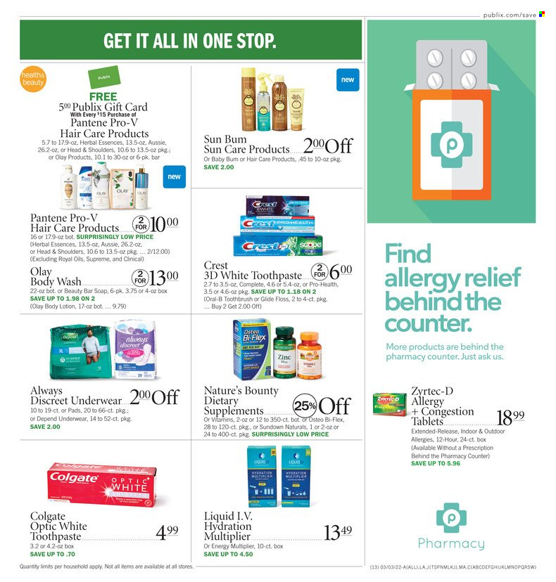 Publix ad - 03/03/2022 - 03/09/2022. Page 13