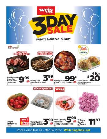 Weis Flyer - 03/04/2022 - 03/06/2022.