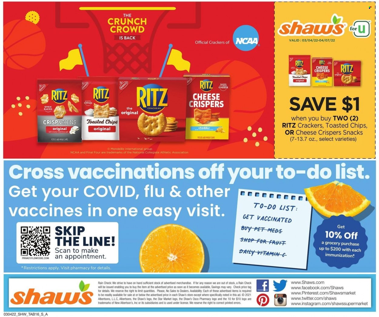 Shaw’s ad - 03/04/2022 - 04/07/2022. Page 15