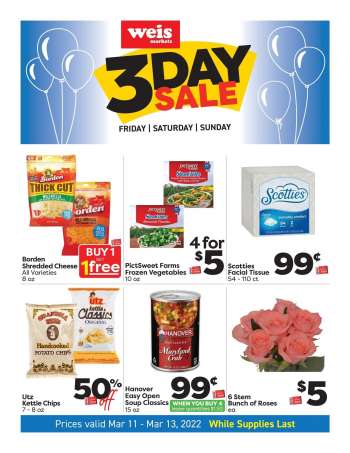 Weis Flyer - 03/11/2022 - 03/13/2022.