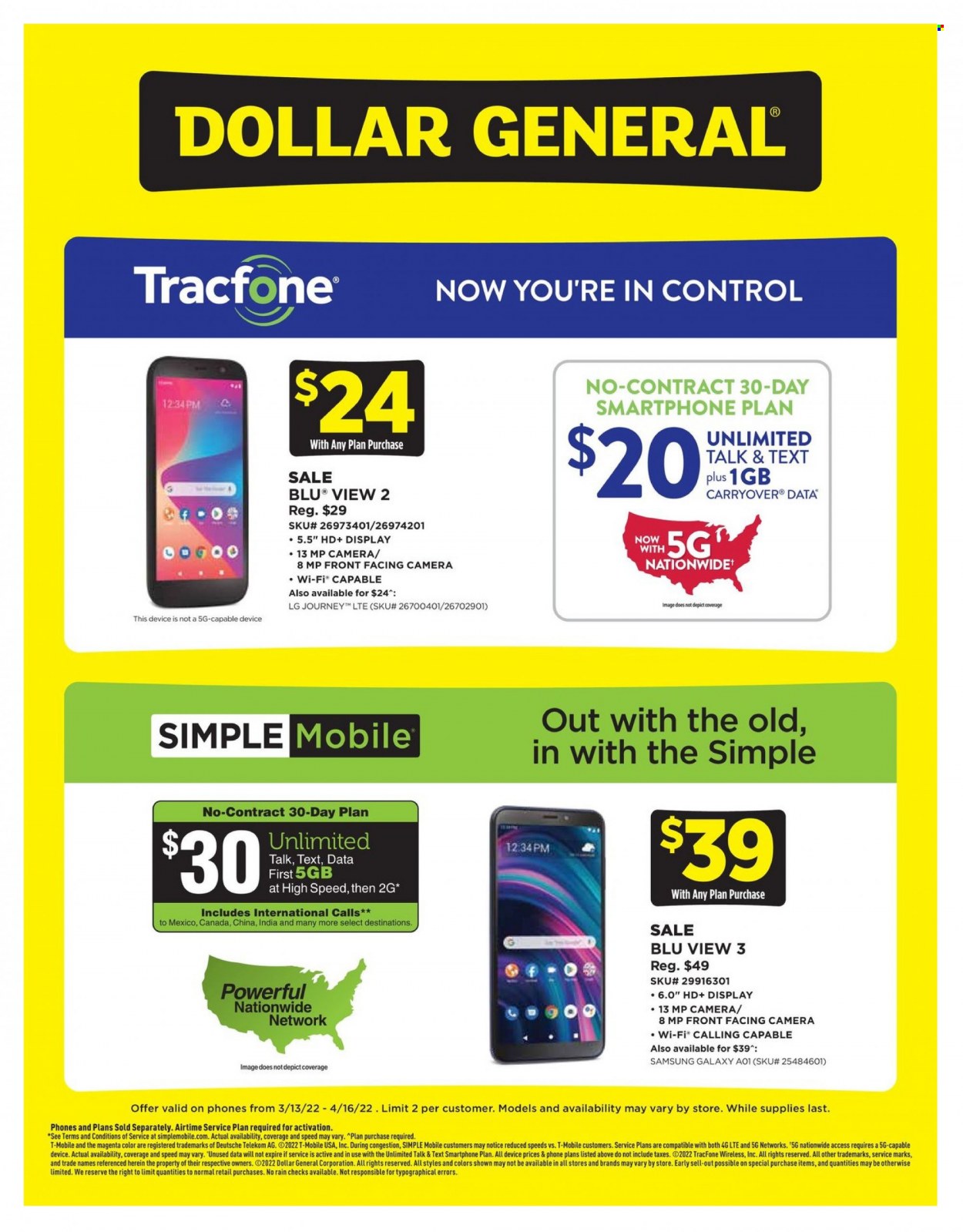 Dollar General ad - 03/13/2022 - 04/16/2022. Page 1