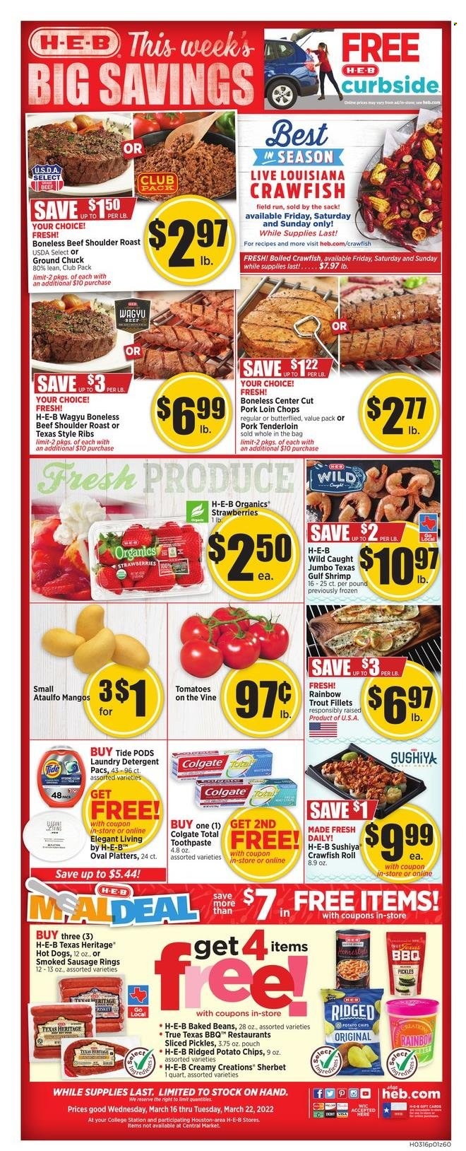 H-E-B ad - 03/16/2022 - 03/22/2022. Page 1