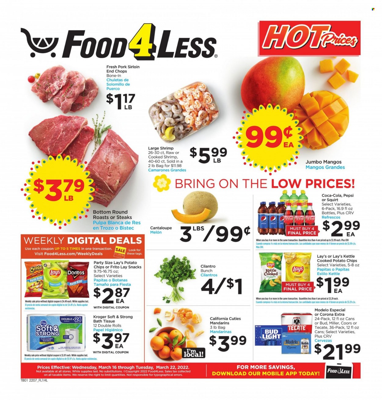 Food 4 Less ad - 03/16/2022 - 03/22/2022. Page 1