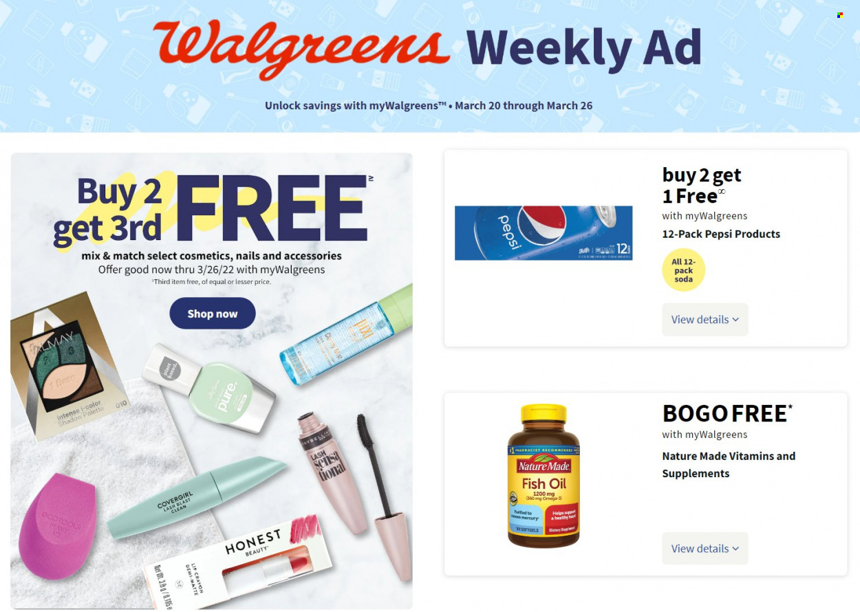 Walgreens ad - 03/20/2022 - 03/26/2022. Page 1