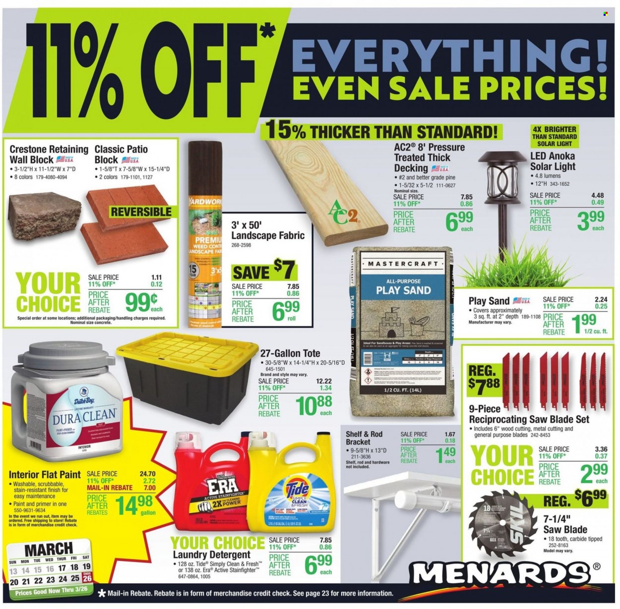 Menards ad - 03/17/2022 - 03/26/2022. Page 1