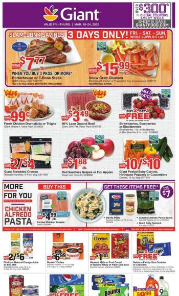 Giant Food Flyer - 03/18/2022 - 03/24/2022.