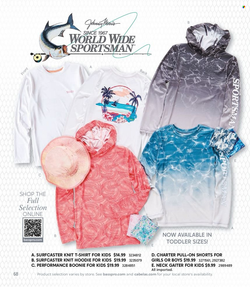 thumbnail - Cabela's Flyer - Sales products - hoodie, shorts, t-shirt. Page 68.