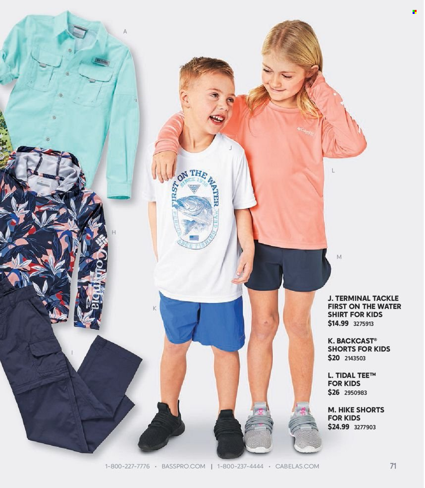 thumbnail - Cabela's Flyer - Sales products - shorts, shirt. Page 71.