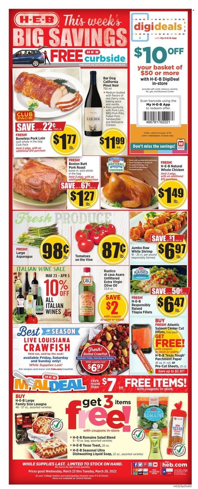 H-E-B ad - 03/23/2022 - 03/29/2022. Page 1