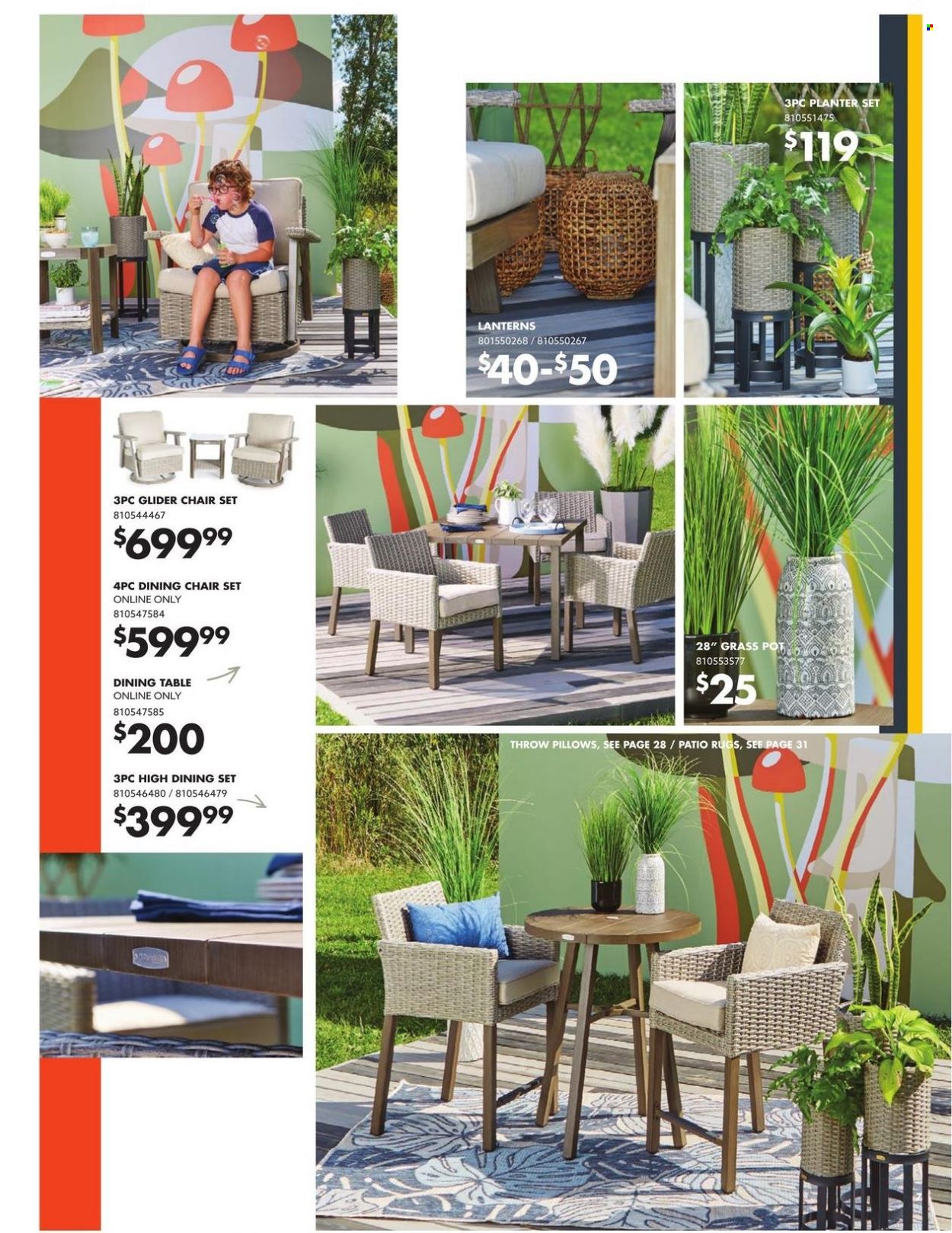 thumbnail - Big Lots Flyer - 03/24/2022 - 07/05/2022 - Sales products - dining set, dining table, table, chair, dining chair, pot, chair pad, pillow, rug. Page 7.