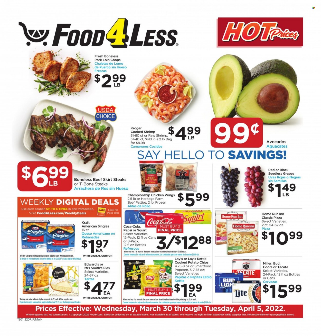 Food 4 Less ad - 03/30/2022 - 04/05/2022. Page 1