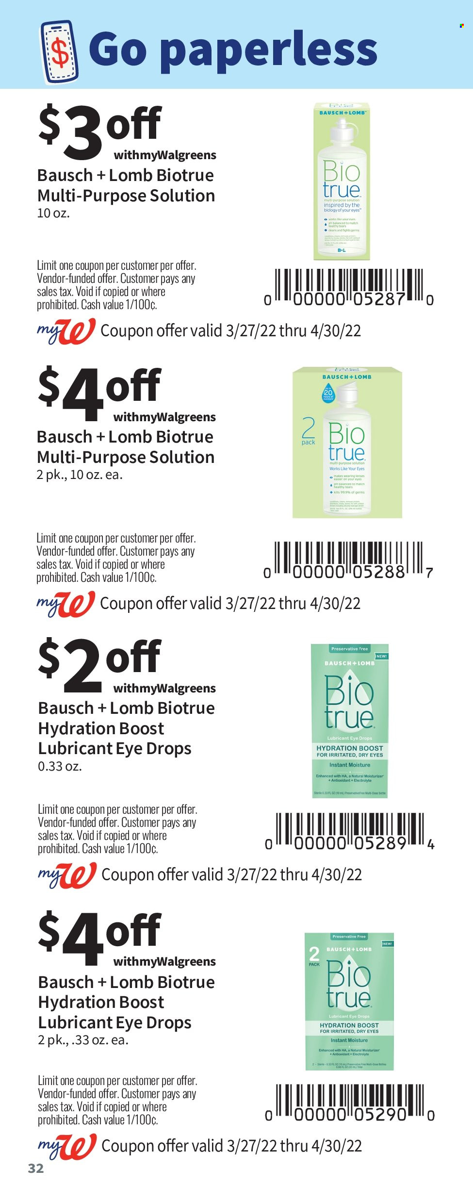 Walgreens ad - 03/27/2022 - 04/30/2022. Page 32