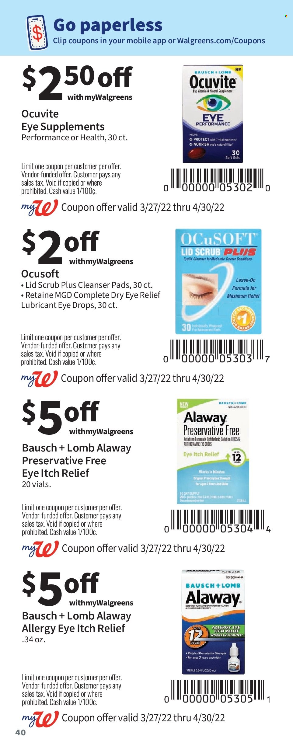 Walgreens ad - 03/27/2022 - 04/30/2022. Page 40