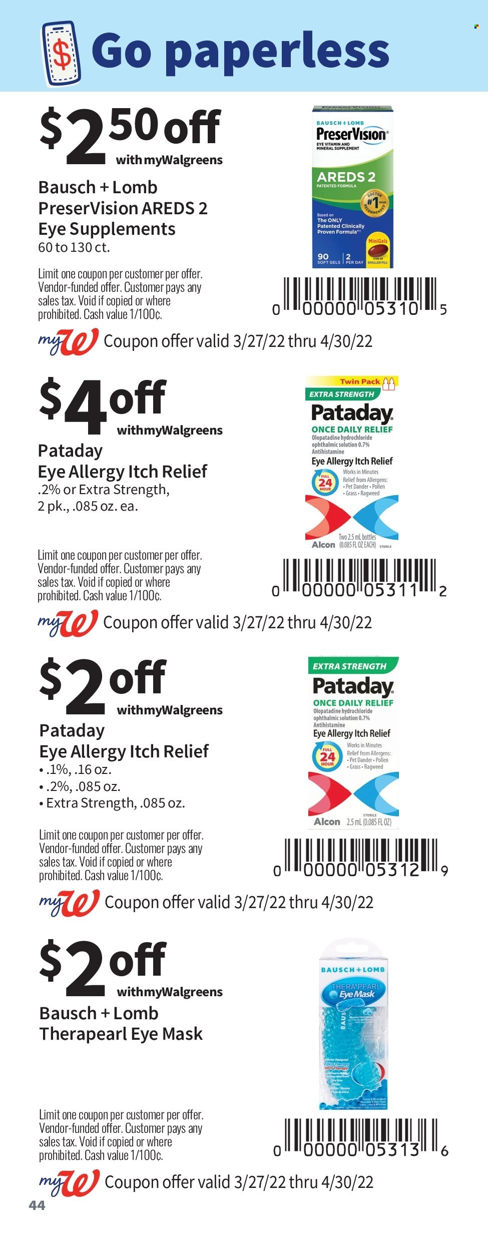 Walgreens ad - 03/27/2022 - 04/30/2022. Page 44
