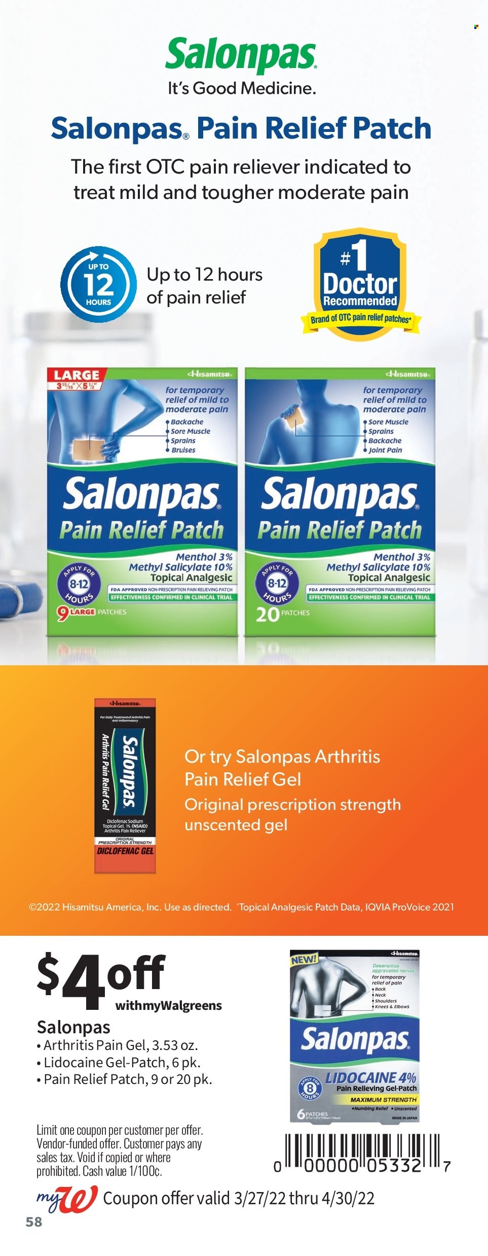 Walgreens ad - 03/27/2022 - 04/30/2022. Page 58