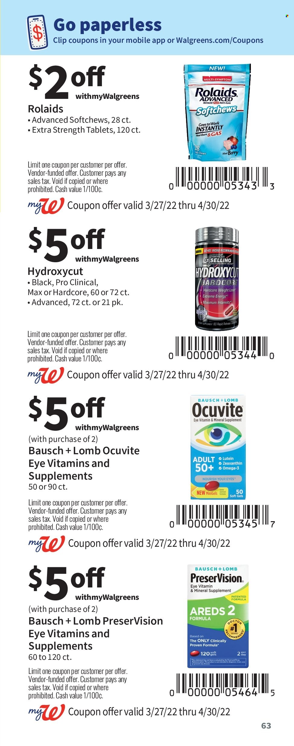 Walgreens ad - 03/27/2022 - 04/30/2022. Page 63