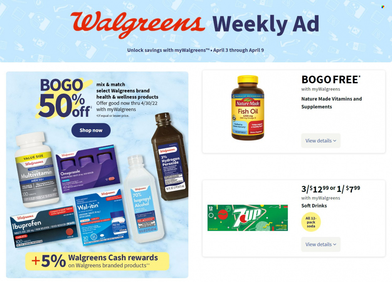 Walgreens ad - 04/03/2022 - 04/09/2022. Page 1