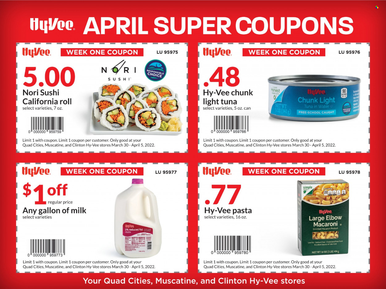 Hy-Vee ad - 03/30/2022 - 04/05/2022. Page 1