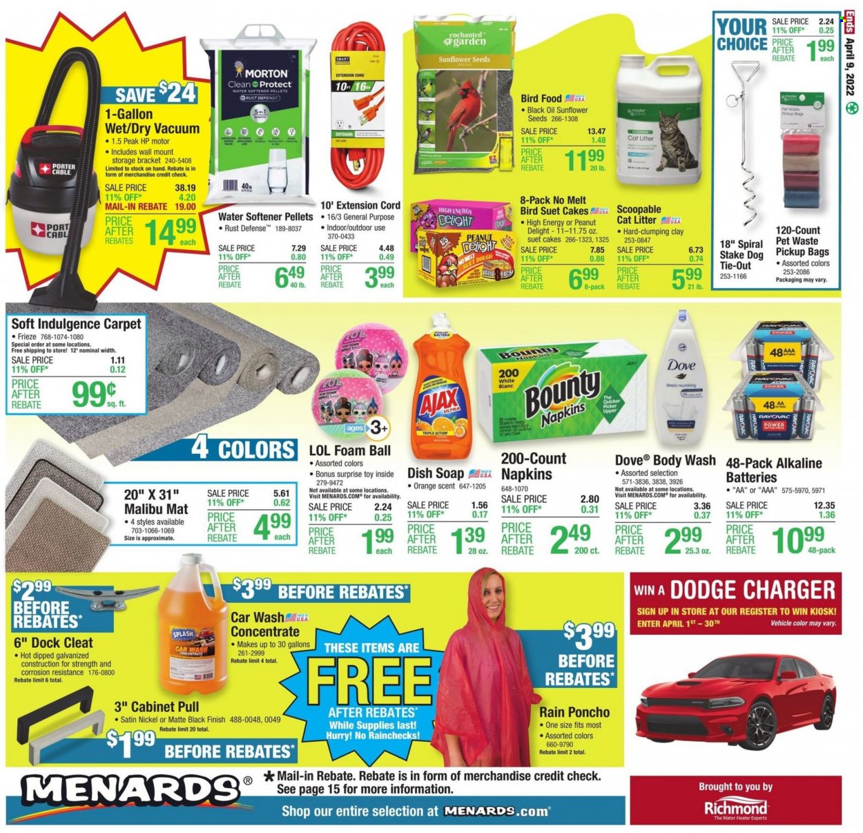 Menards ad - 03/31/2022 - 04/09/2022. Page 20