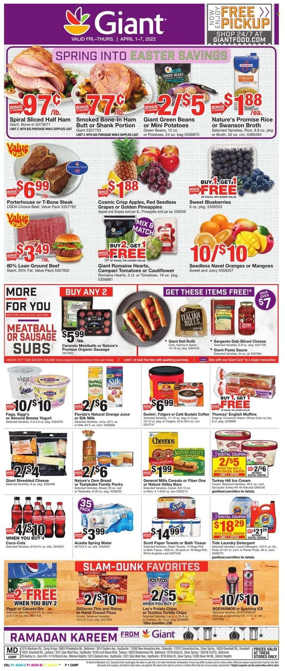 Giant Food ad - 04/01/2022 - 04/07/2022. Page 1