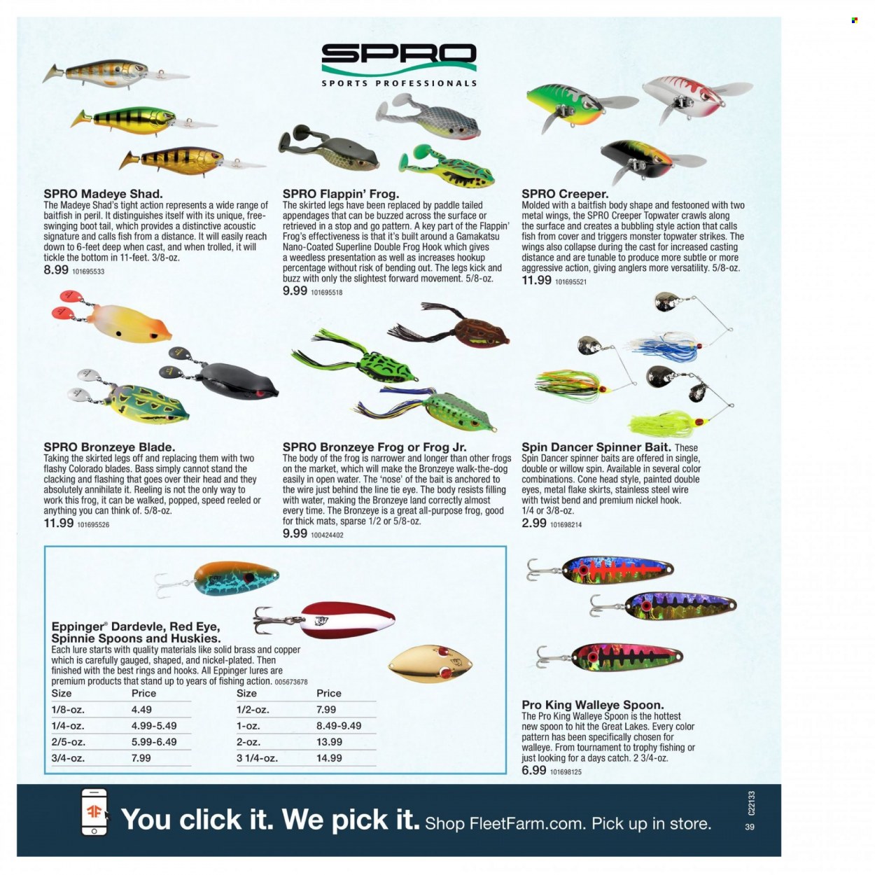 thumbnail - Fleet Farm Flyer - 03/28/2022 - 07/03/2022 - Sales products - Monster, hook, spoon. Page 39.