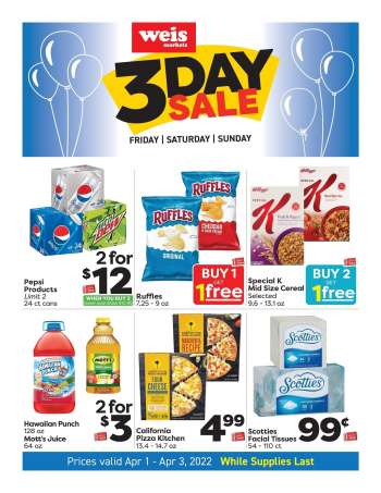 Weis Flyer - 04/01/2022 - 04/03/2022.