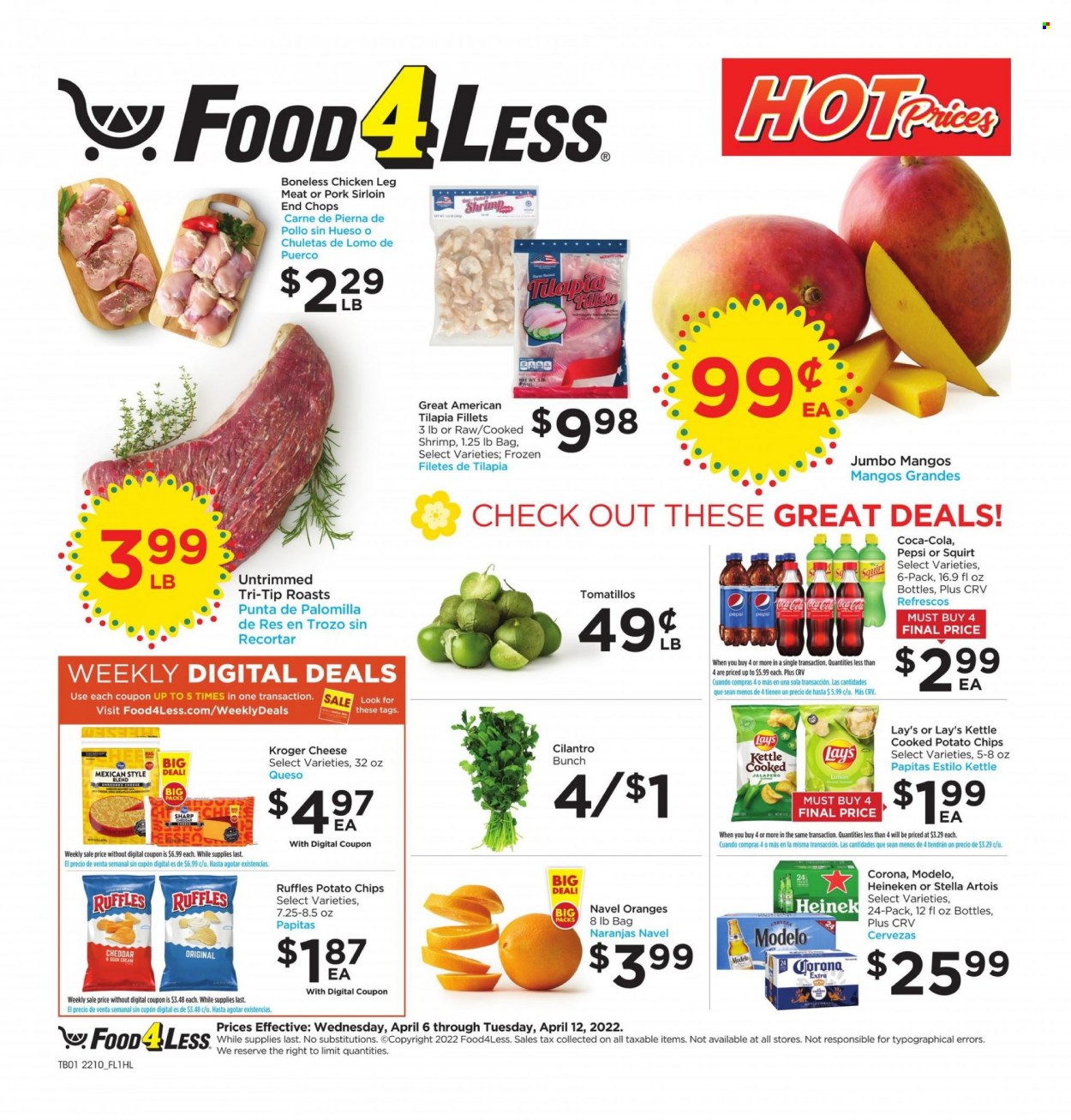 Food 4 Less ad - 04/06/2022 - 04/12/2022. Page 1