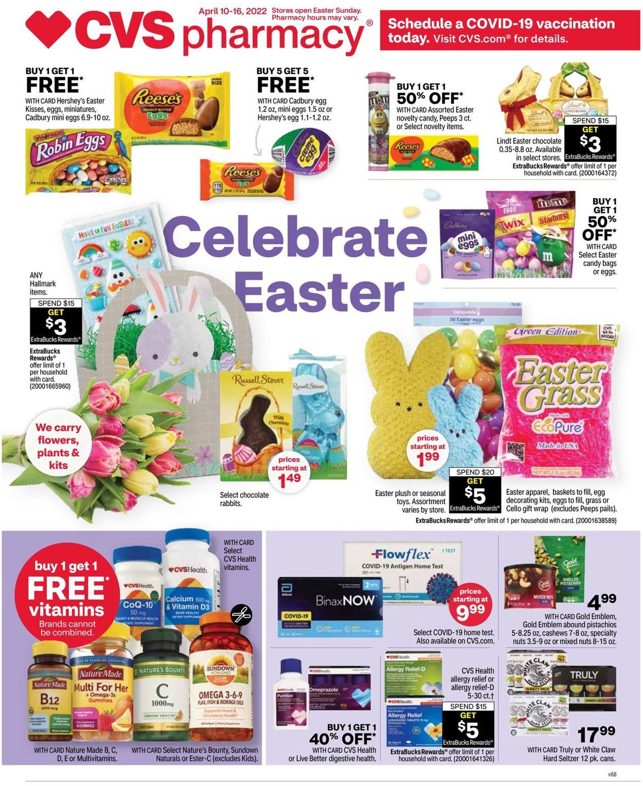 CVS Pharmacy ad - 04/10/2022 - 04/16/2022. Page 1