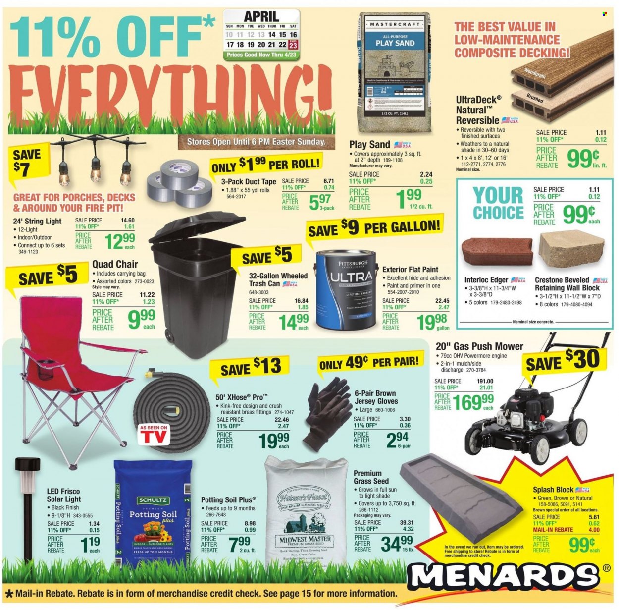 Menards ad - 04/13/2022 - 04/23/2022. Page 1