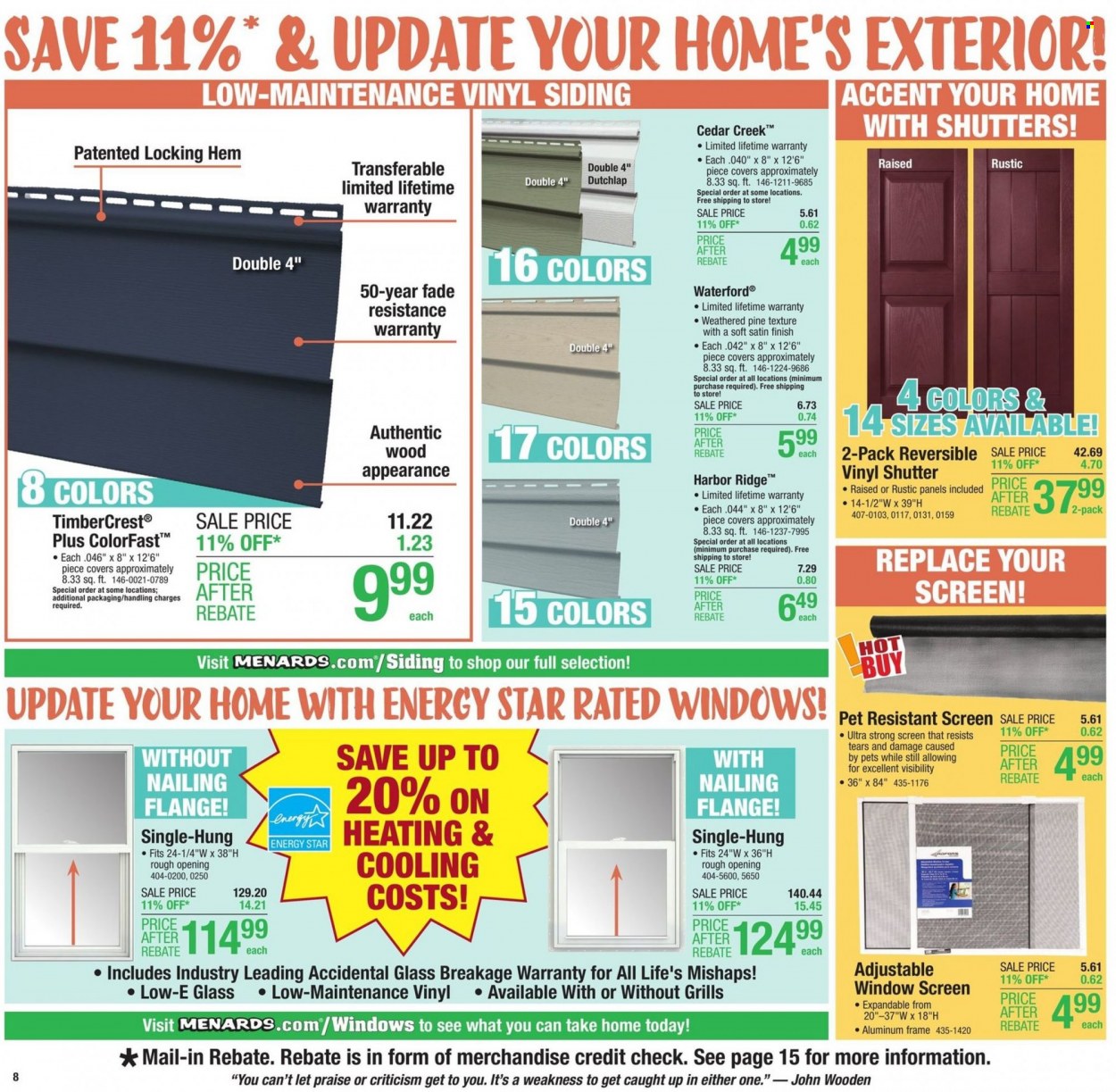 Menards ad - 04/13/2022 - 04/23/2022. Page 8