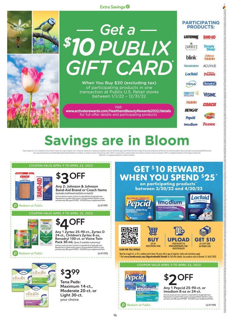 Publix ad - 04/09/2022 - 04/22/2022. Page 16