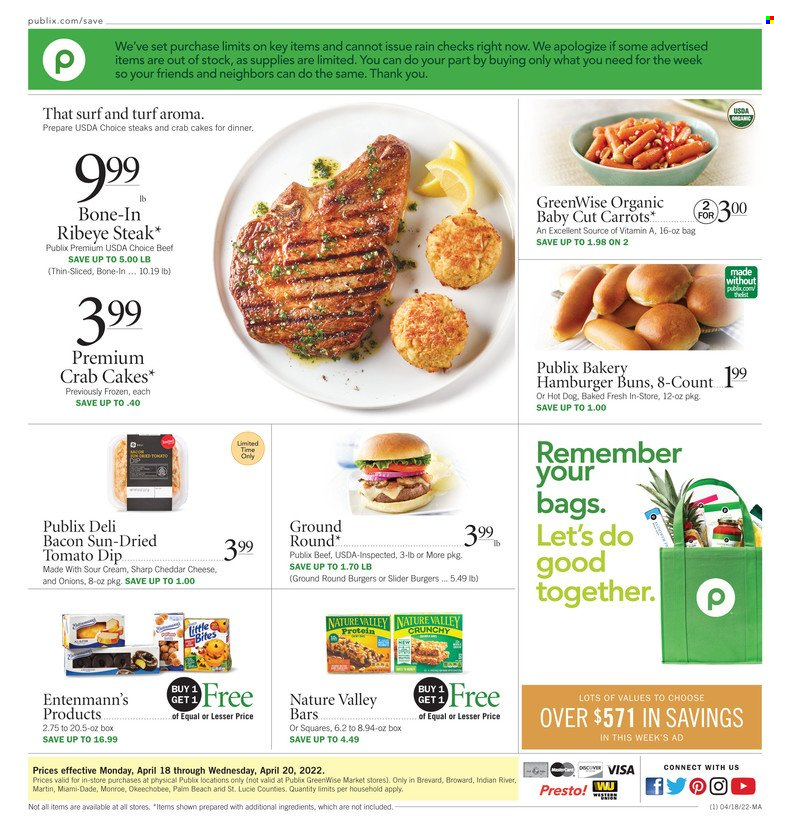 Publix ad - 04/18/2022 - 04/20/2022. Page 1