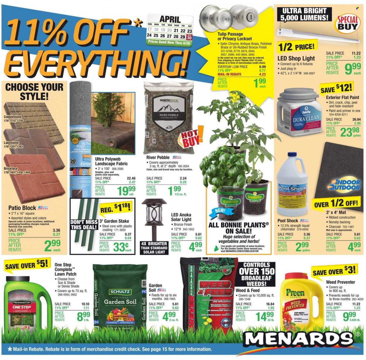 Menards ad - 04/20/2022 - 04/30/2022. Page 1