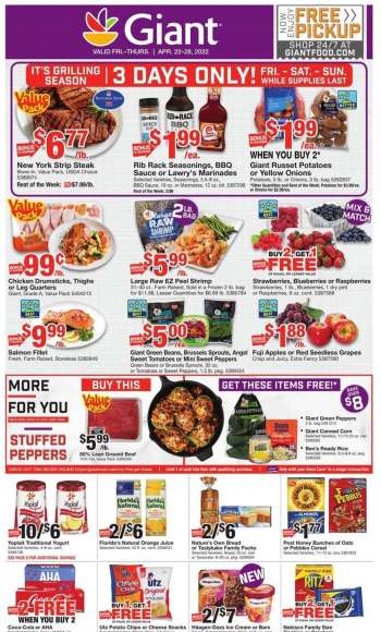 GIANT FOOD Dale City Ad • Fri, August 5 