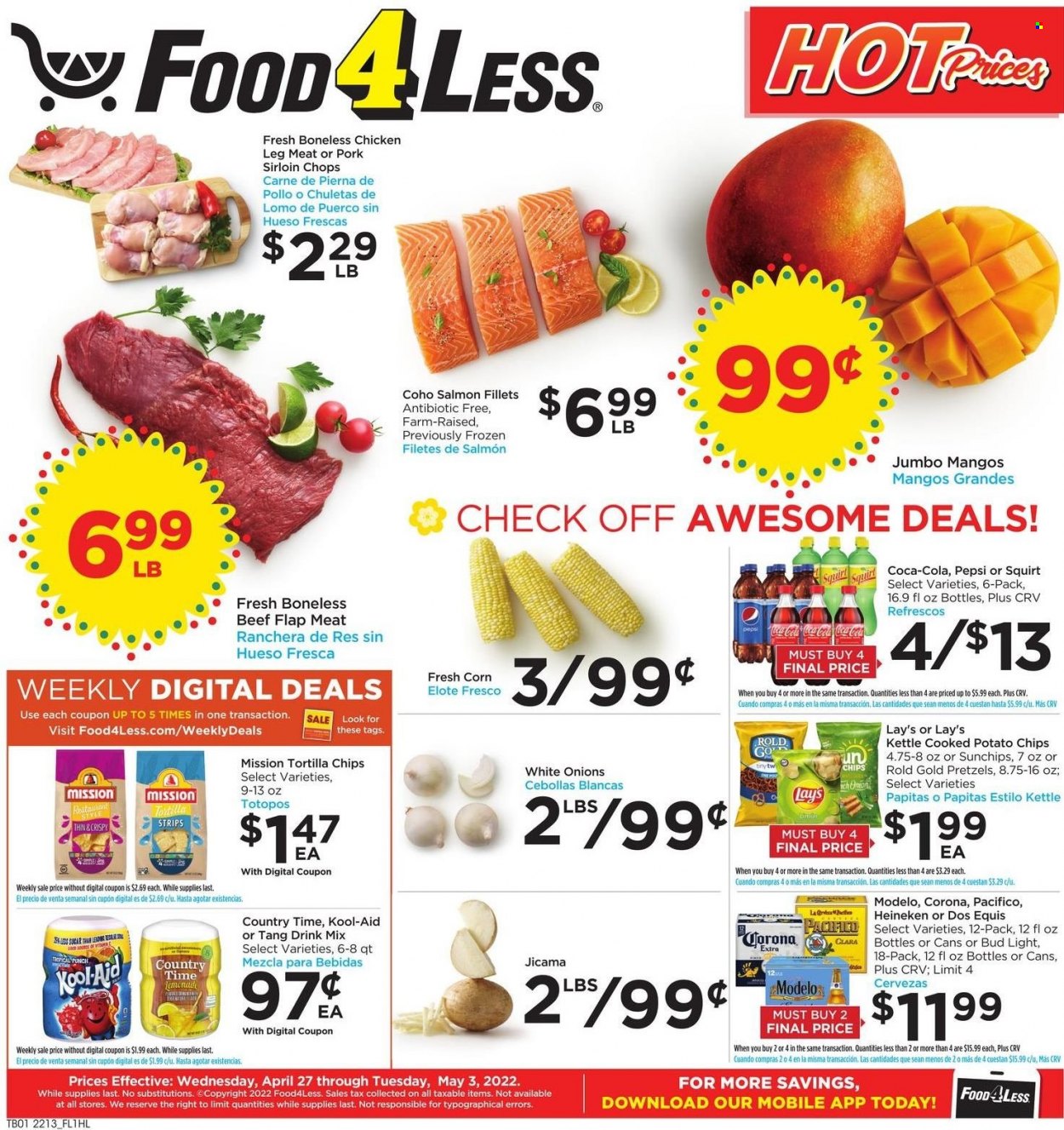 Food 4 Less ad - 04/27/2022 - 05/03/2022. Page 1