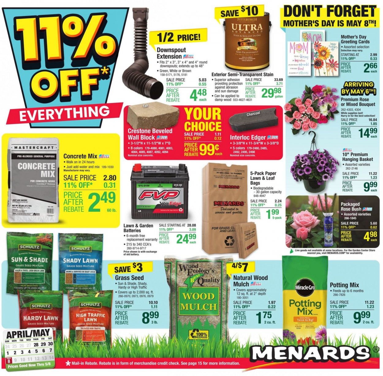 Menards ad - 04/27/2022 - 05/07/2022. Page 1