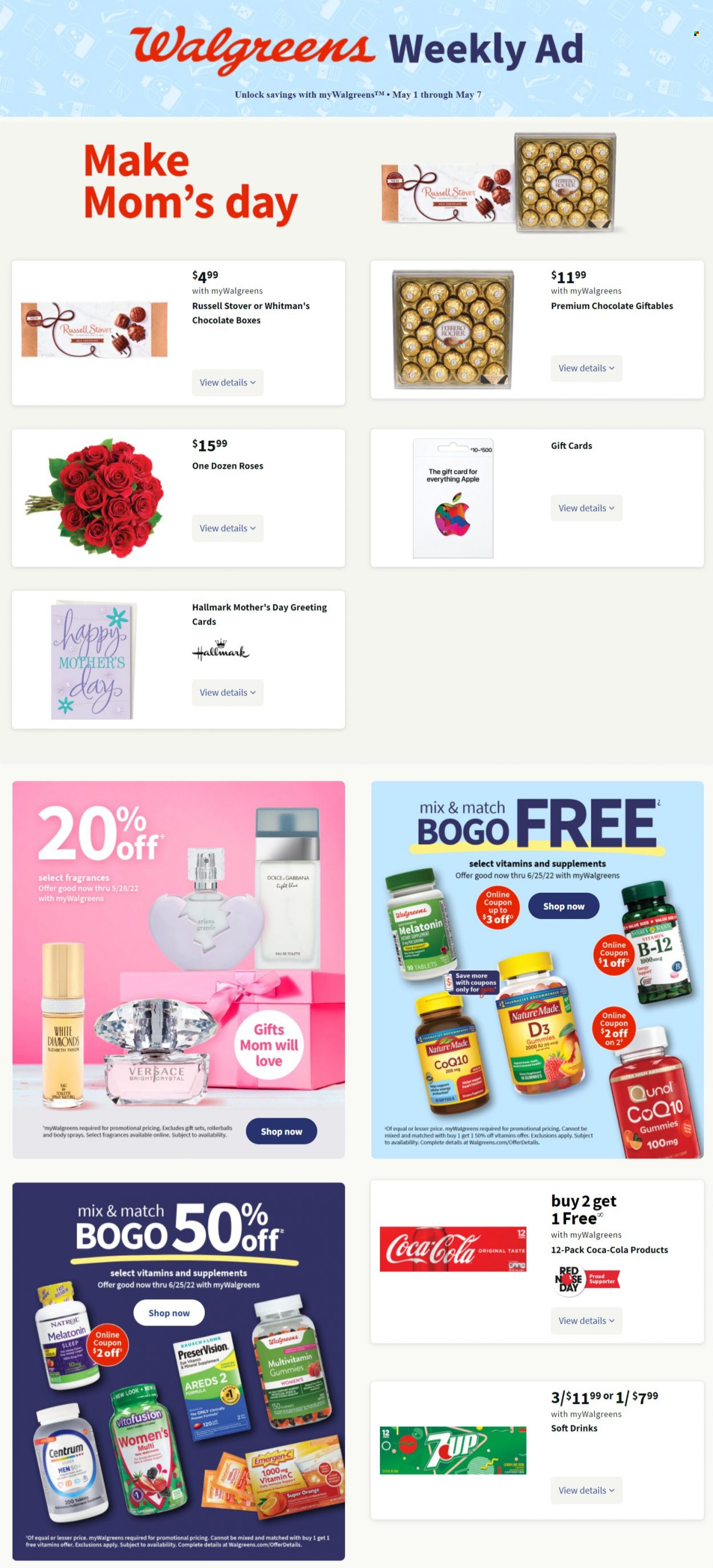 Walgreens ad - 05/01/2022 - 05/07/2022. Page 1