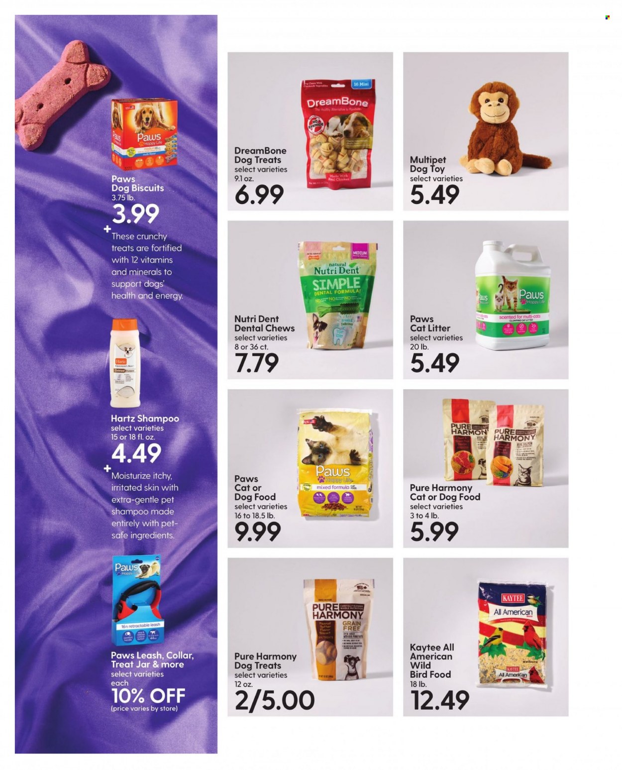 thumbnail - Hy-Vee Flyer - 05/01/2022 - 05/31/2022 - Sales products - butter, chewing gum, shampoo, jar, animal food, cat litter, dog toy, Nutri Dent, dental chews, Kaytee, Paws, animal treats, bird food, dog food, dog biscuits, Pure Harmony, toys. Page 95.