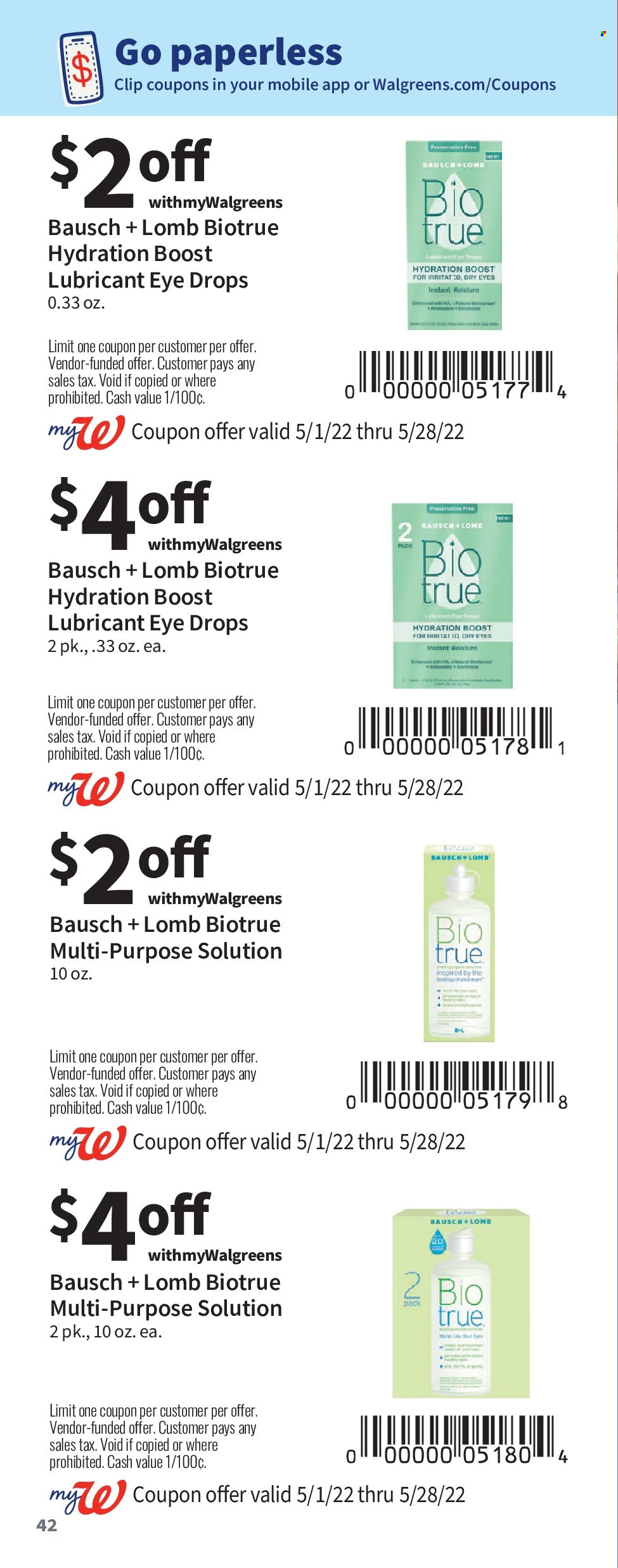 Walgreens ad - 05/01/2022 - 05/28/2022. Page 42