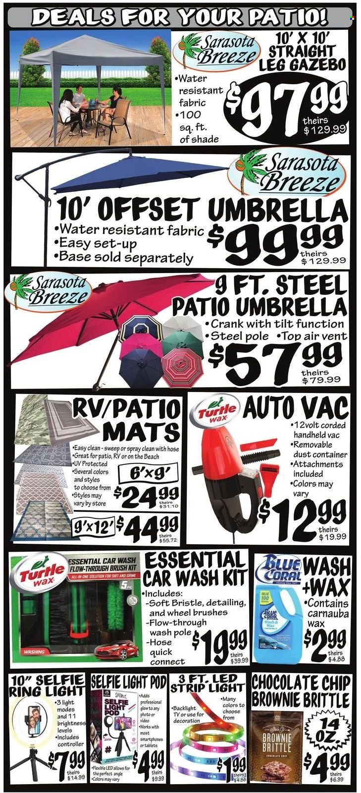 thumbnail - Ollie's Bargain Outlet Flyer - 05/26/2022 - 06/09/2022 - Sales products - brownies, container, umbrella, light strip. Page 2.