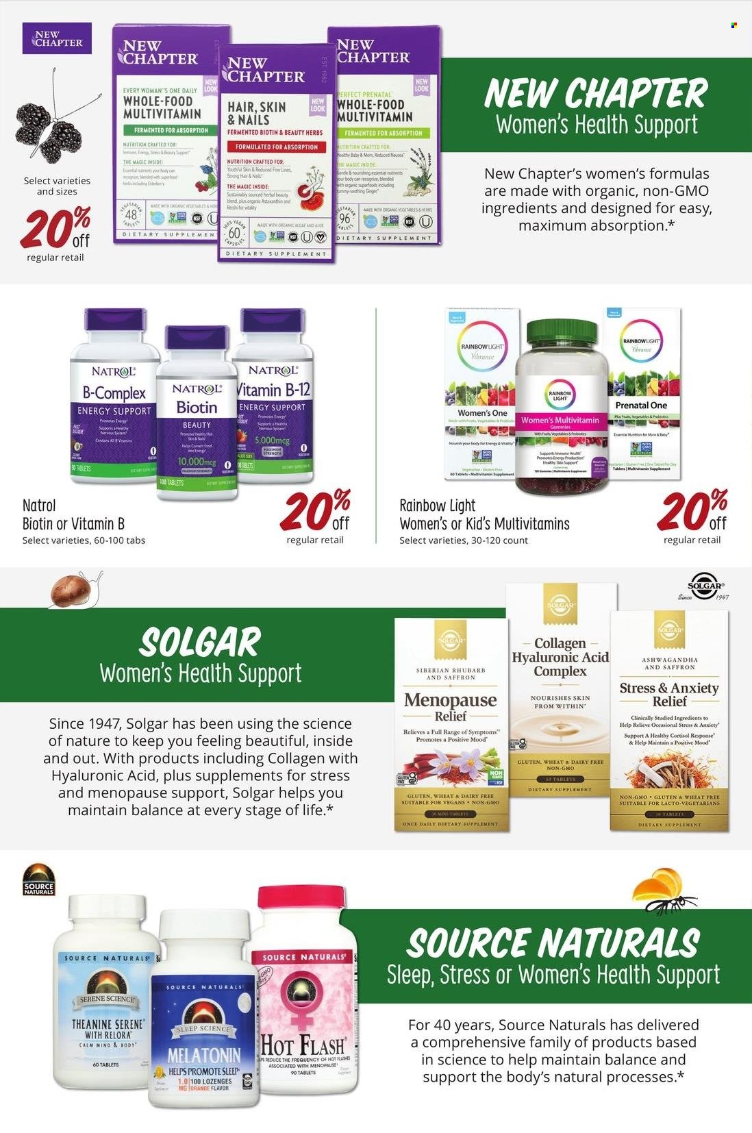 thumbnail - Sprouts Flyer - 04/27/2022 - 05/31/2022 - Sales products - Biotin, multivitamin, Natrol, Prenatal, one daily, dietary supplement. Page 34.