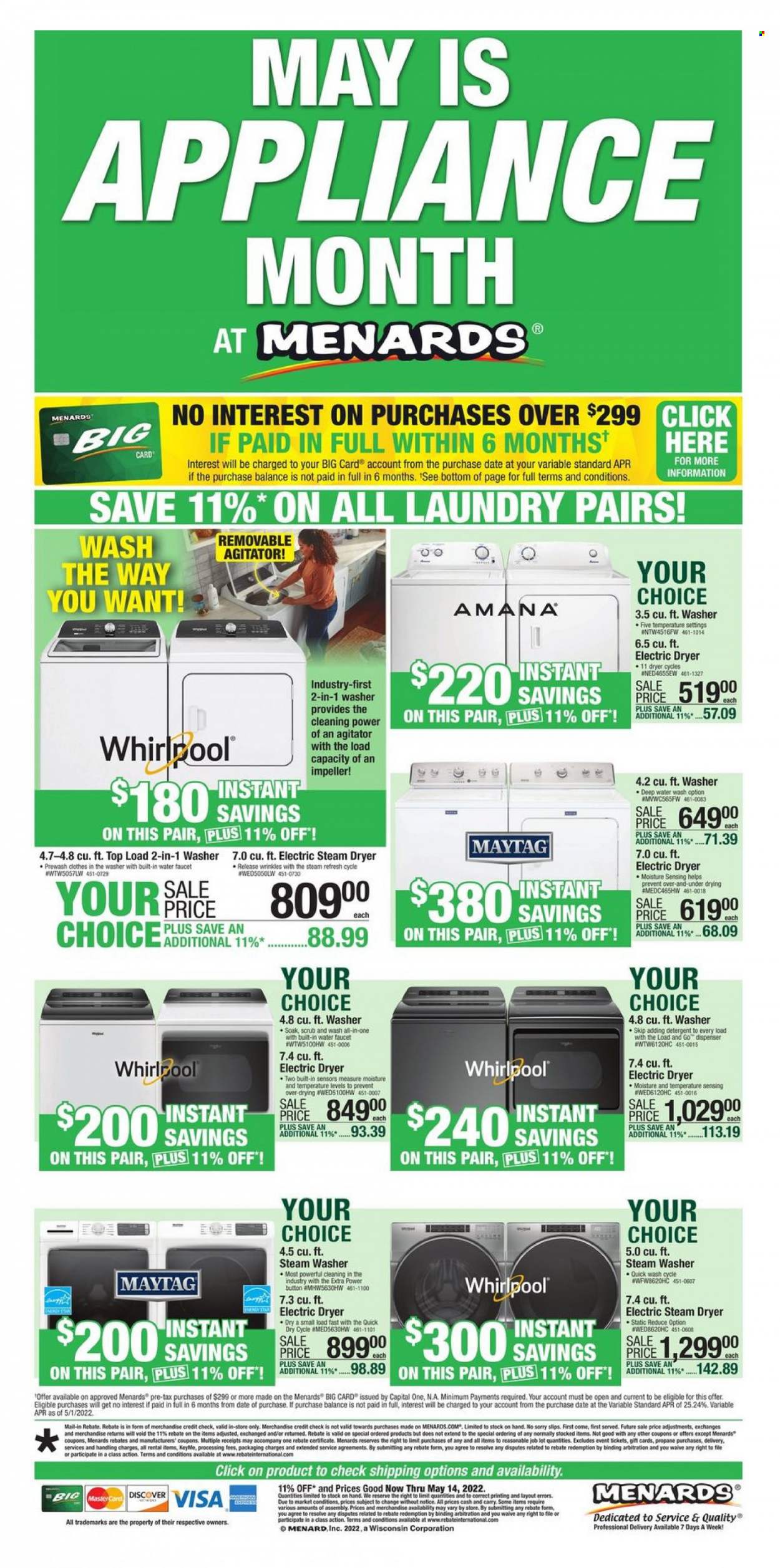 Menards ad - 05/04/2022 - 05/14/2022. Page 1