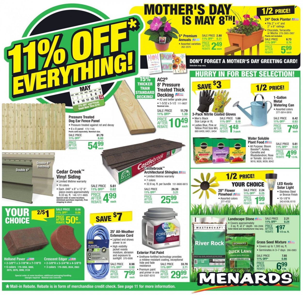 Menards ad - 05/04/2022 - 05/14/2022. Page 1