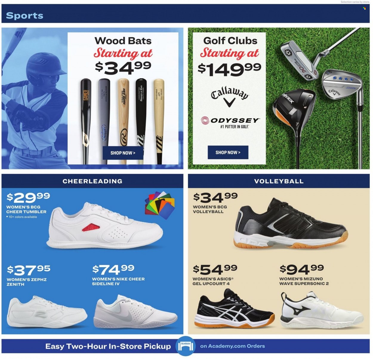 thumbnail - Academy Sports + Outdoors Flyer - 05/09/2022 - 05/22/2022 - Sales products - Asics, Callaway, Mizuno, Nike. Page 5.
