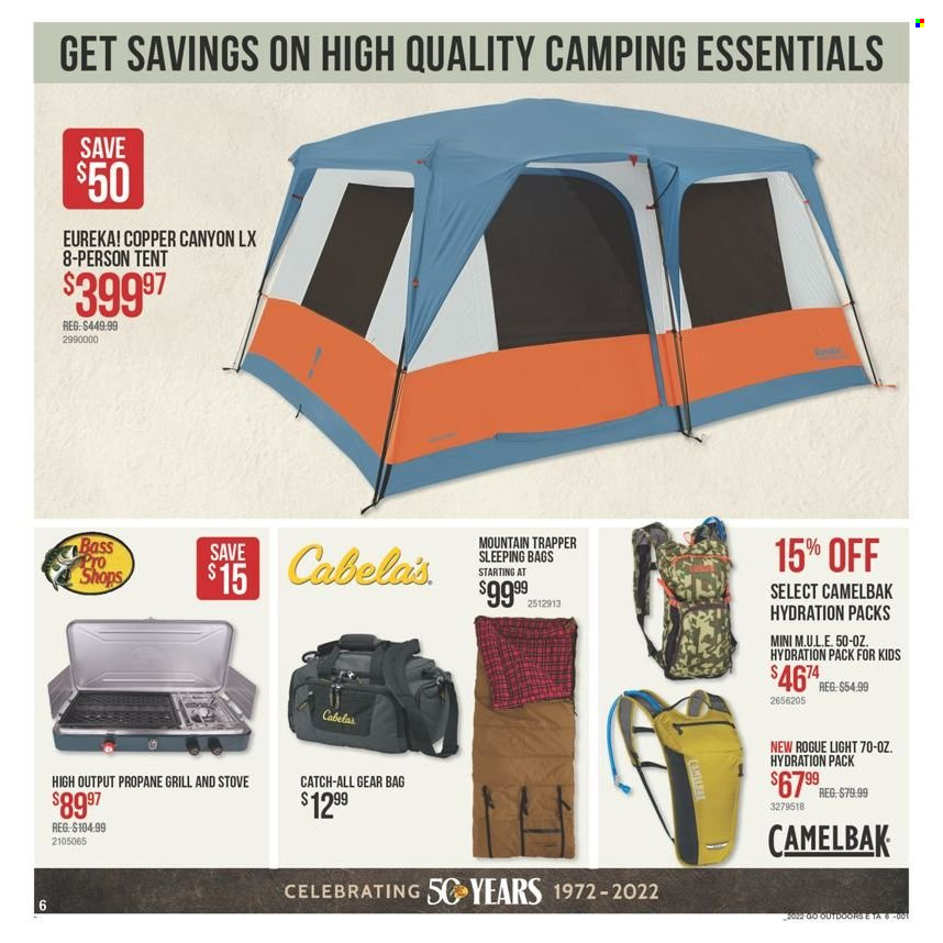 thumbnail - Bass Pro Shops Flyer - 05/12/2022 - 06/01/2022 - Sales products - Bass Pro, sleeping bag, tent. Page 7.