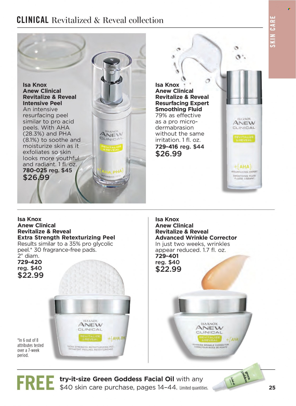thumbnail - Avon Flyer - 05/11/2022 - 05/24/2022 - Sales products - Anew, wrinkle corrector, facial oil, fragrance, corrector. Page 25.