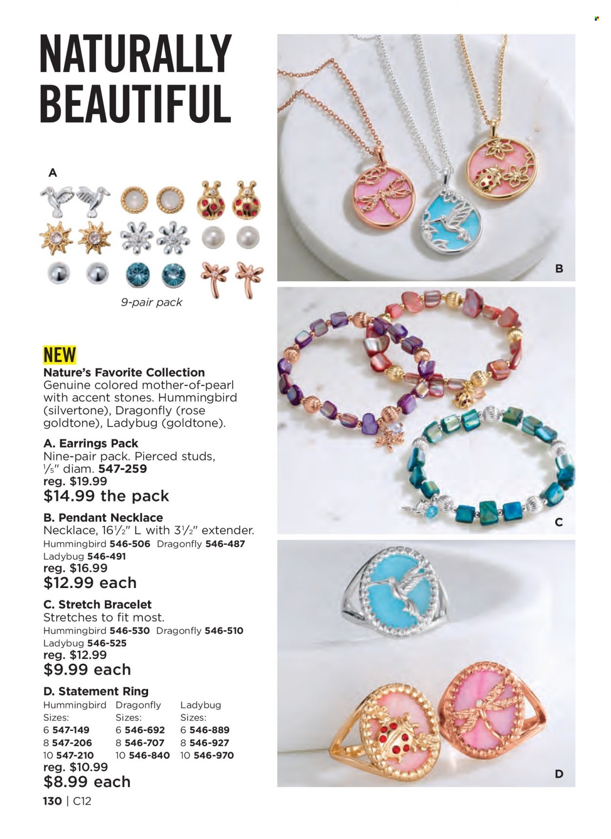 thumbnail - Avon Flyer - 05/11/2022 - 05/24/2022 - Sales products - bracelet, earrings, necklace, studs, pendant. Page 130.