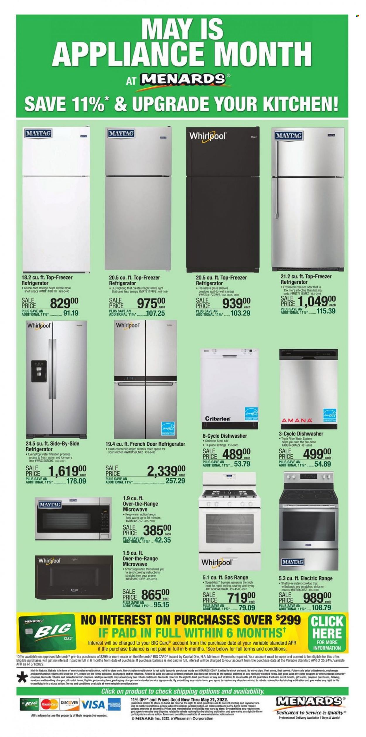 Menards ad - 05/11/2022 - 05/21/2022. Page 1