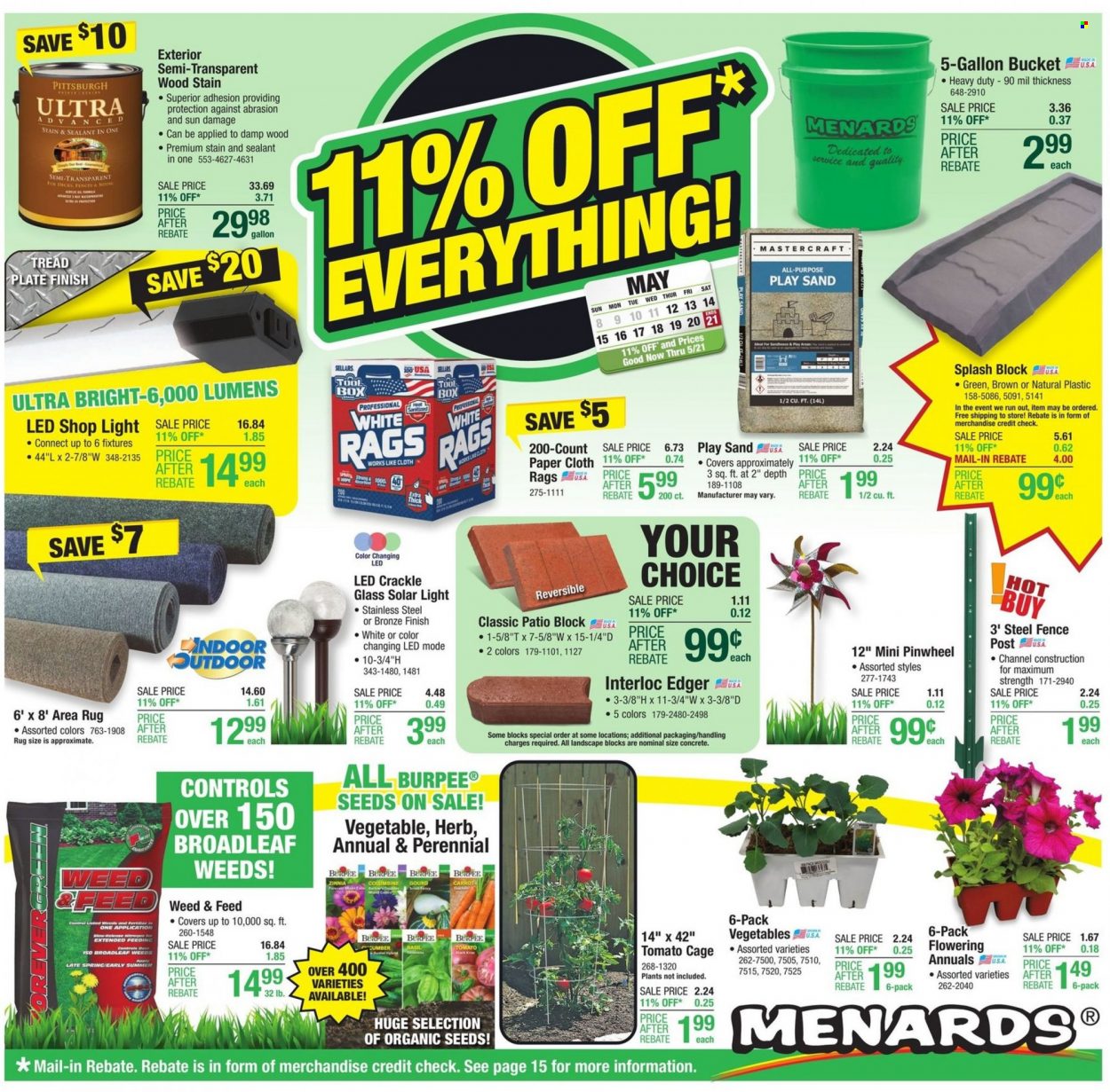 Menards ad - 05/11/2022 - 05/21/2022. Page 1